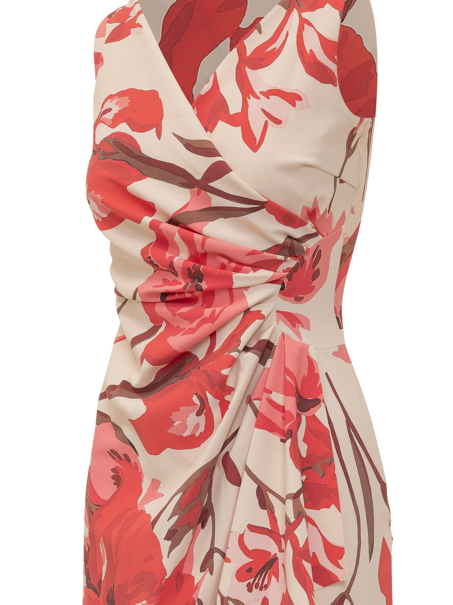 Chiara Boni Mini Floral Print Suit with Elegant Draping - Image 4