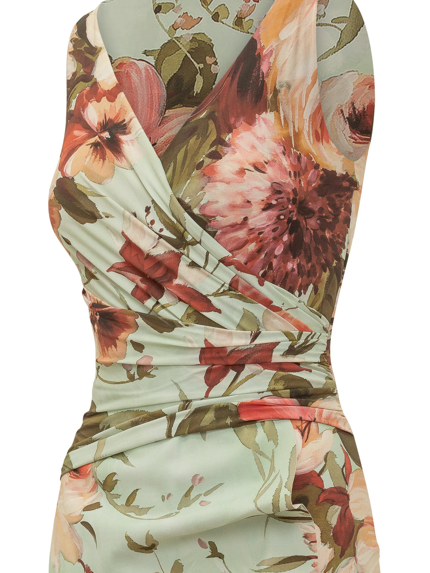 Chiara Boni Mini Suit with Floral Print and Draped Details - Image 4