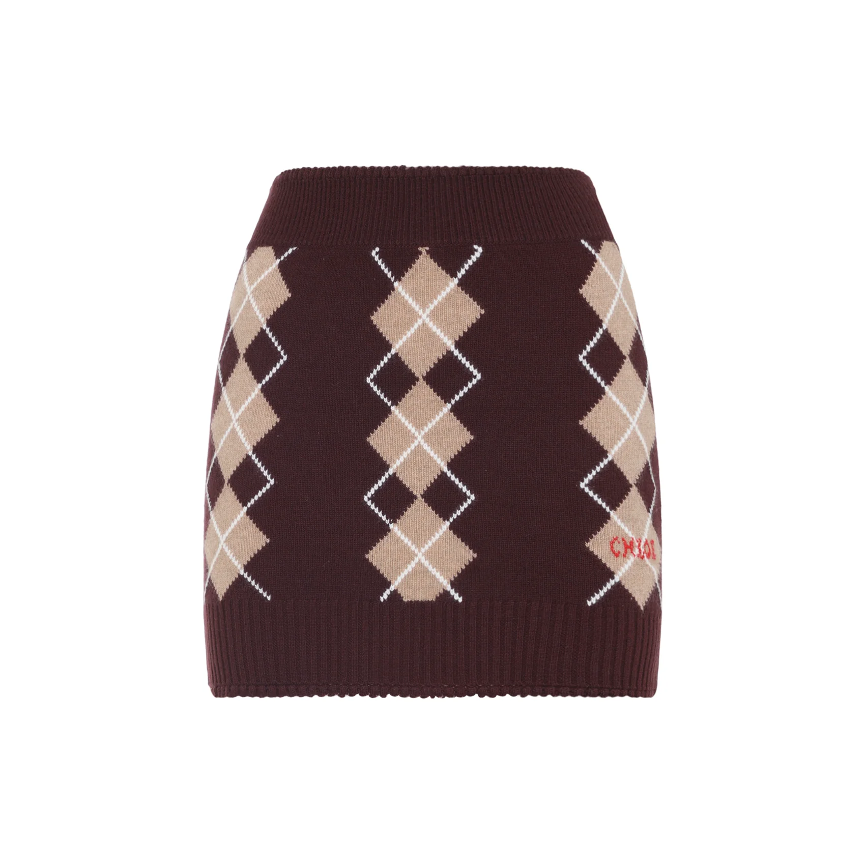 Chloe Argyle Mini Skirt - Image 2