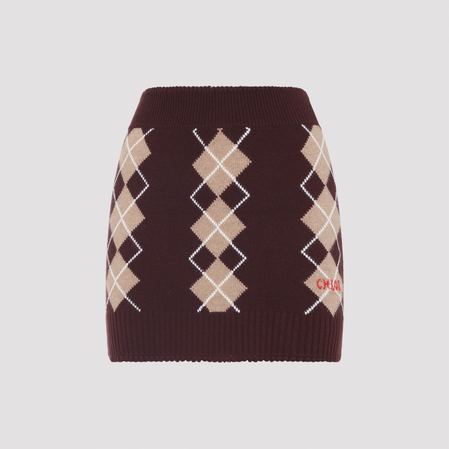 Chloe Argyle Mini Skirt - Image 3