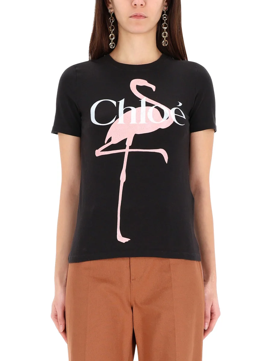 CHLOÉ Baby Fit Logo T-shirt in Cotton Jersey - Image 7