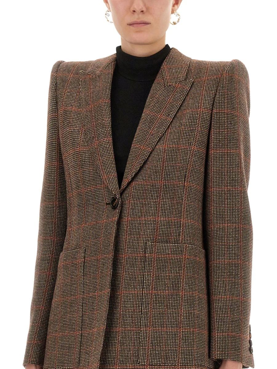 CHLOÉ Checked Wool Blazer - Image 4