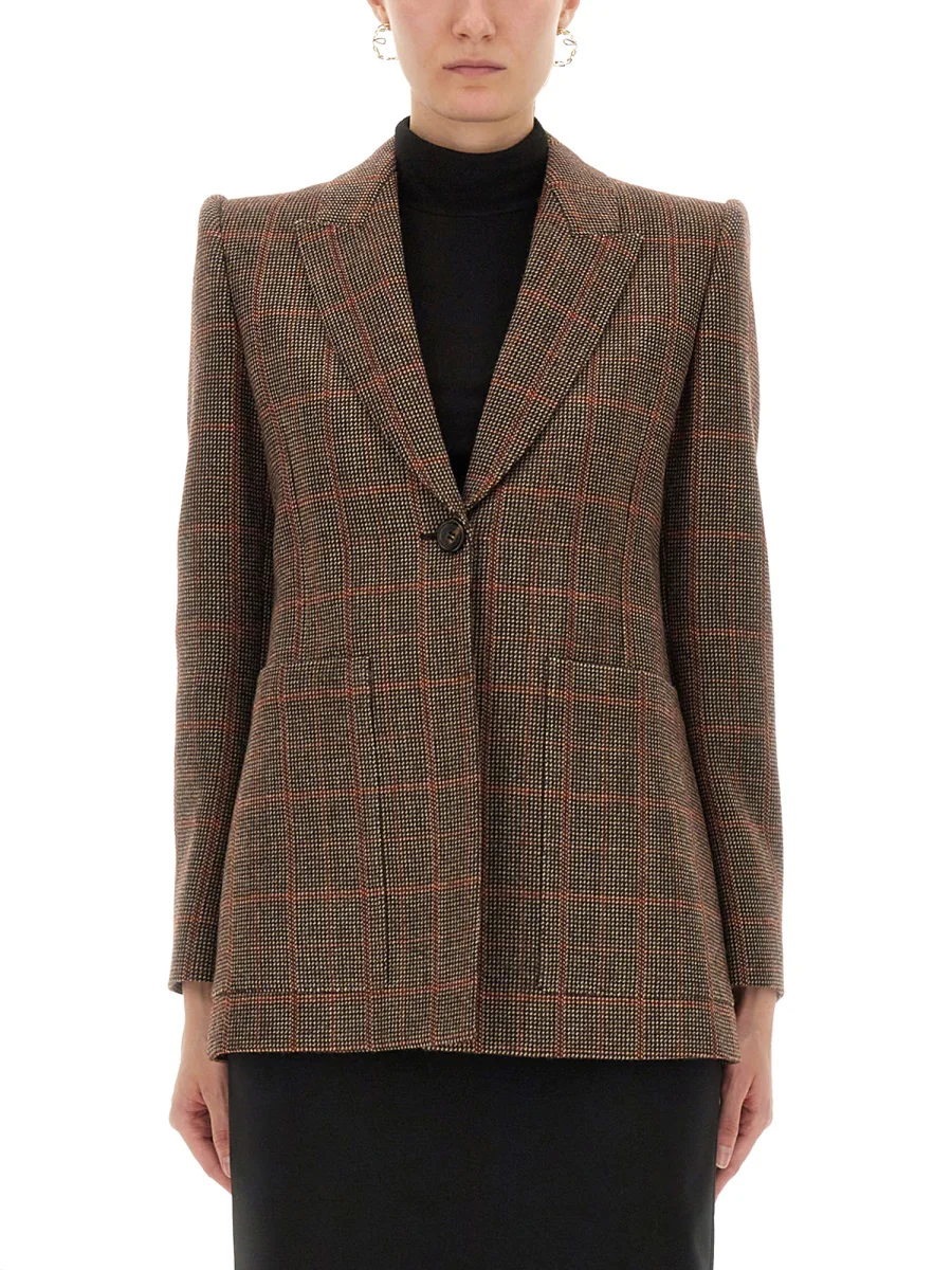 CHLOÉ Checked Wool Blazer - Image 5