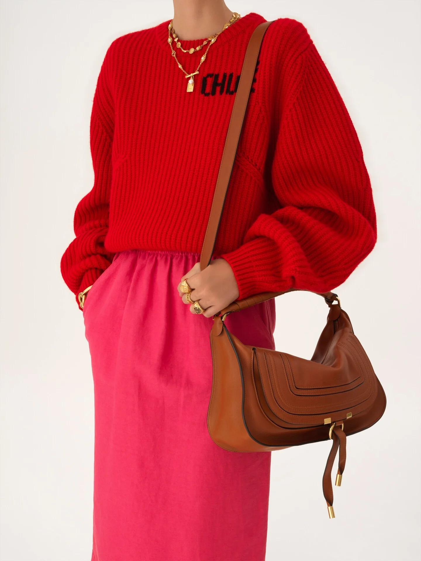 Chloé Chic Mini Leather Bag - Height 24 cm, Width 34 cm - Image 3