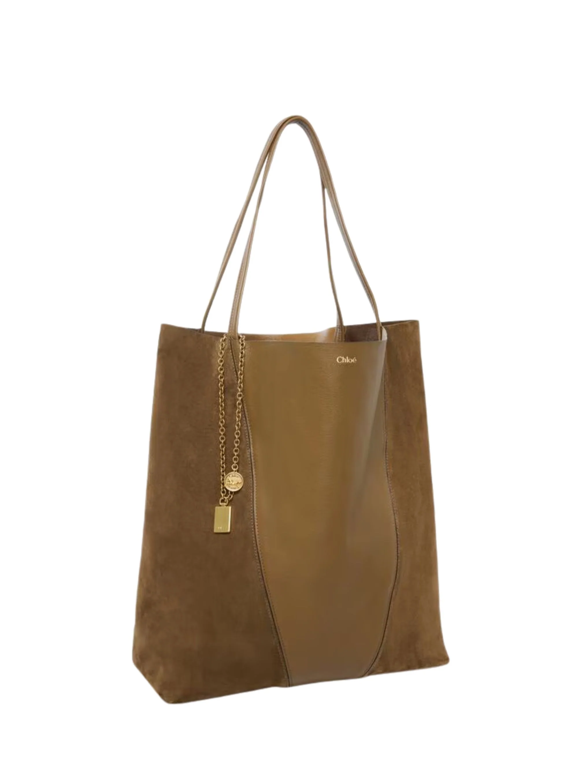 Chloé Chloè Large Spin Tote Bag in Grained & Suede Buffalo Leather - Image 2