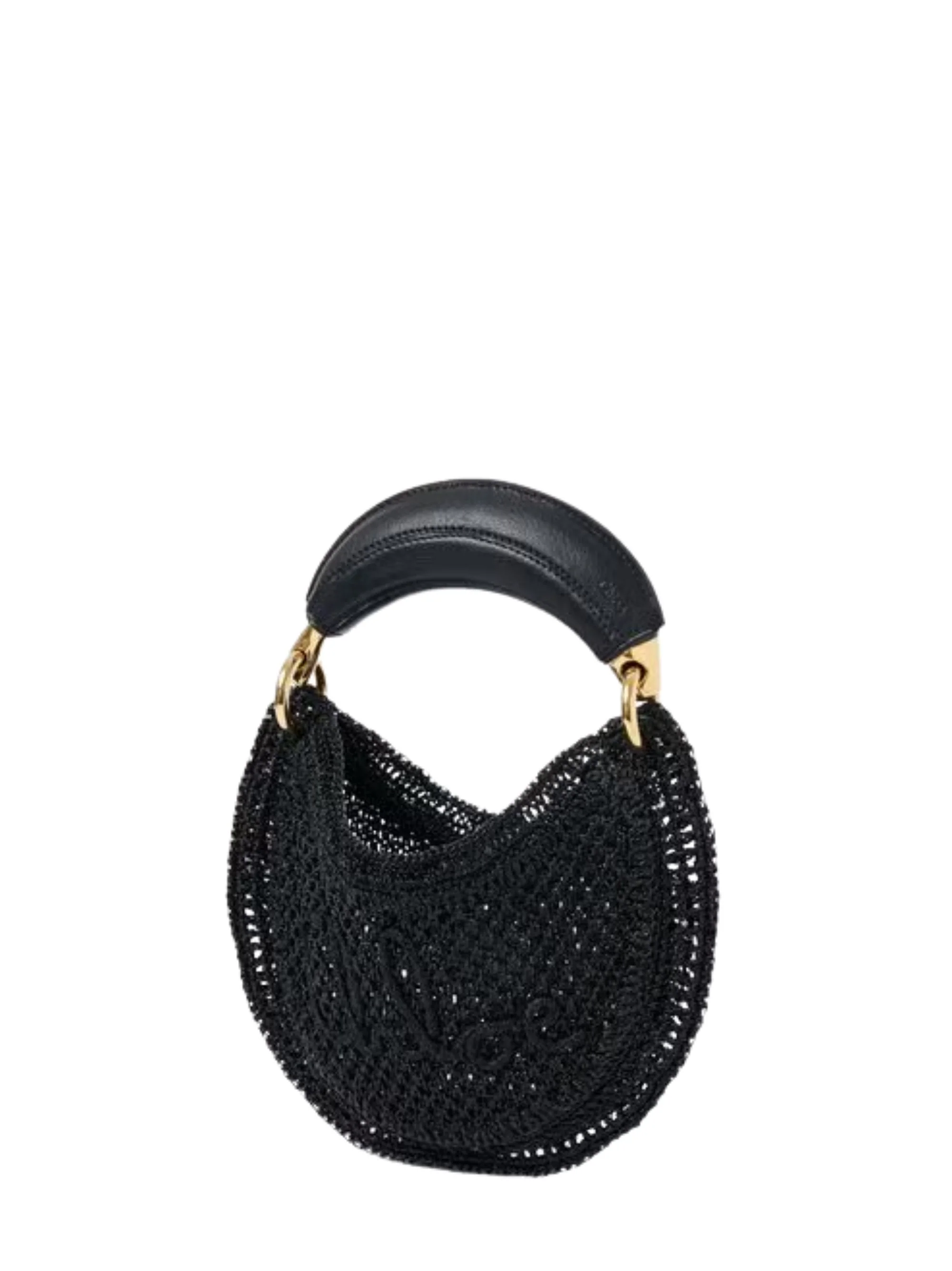 Chloé Chloè Summer Banana Mini Hobo Bag in Metallic Crochet - Image 2