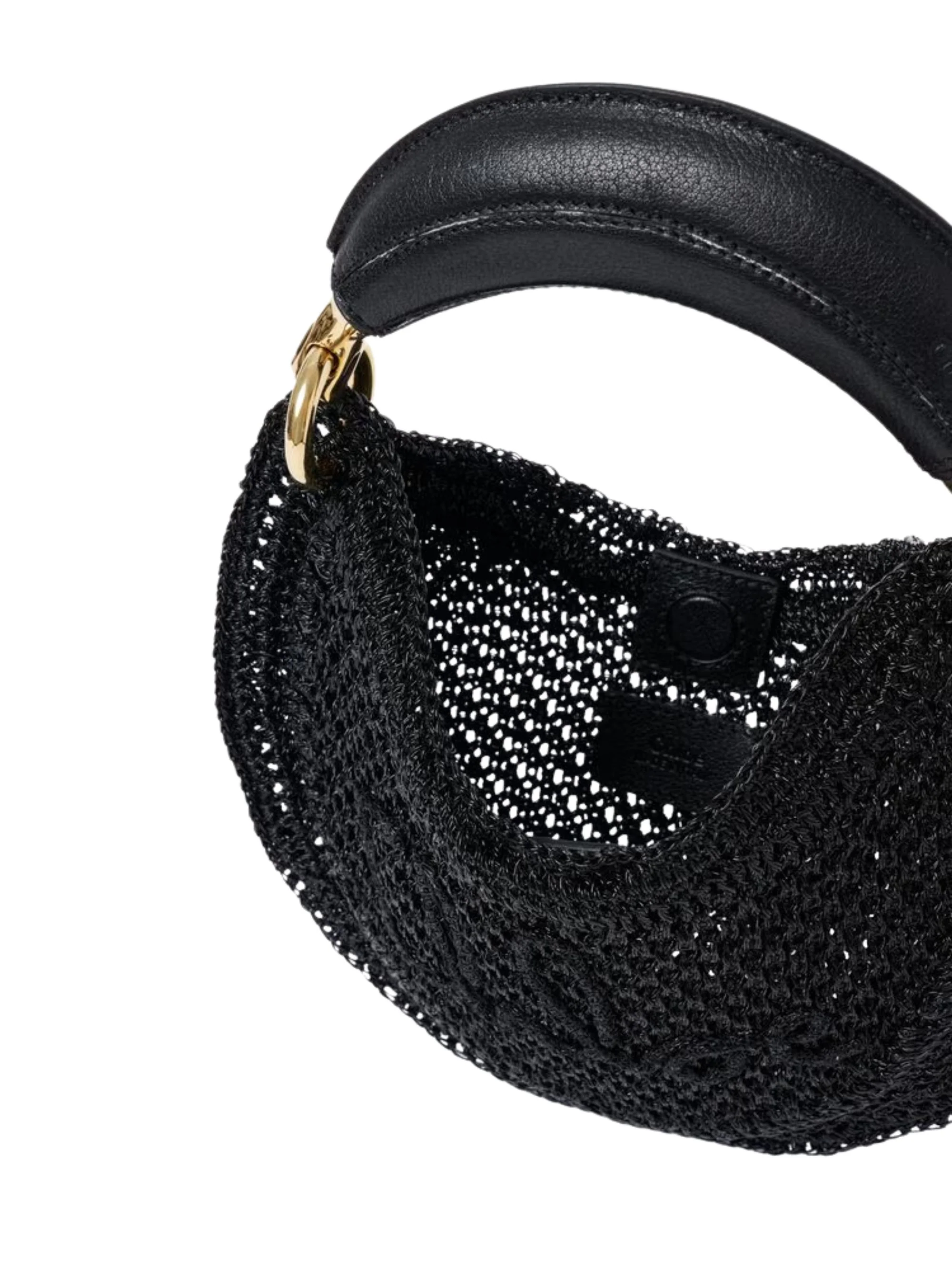 Chloé Chloè Summer Banana Mini Hobo Bag in Metallic Crochet - Image 4