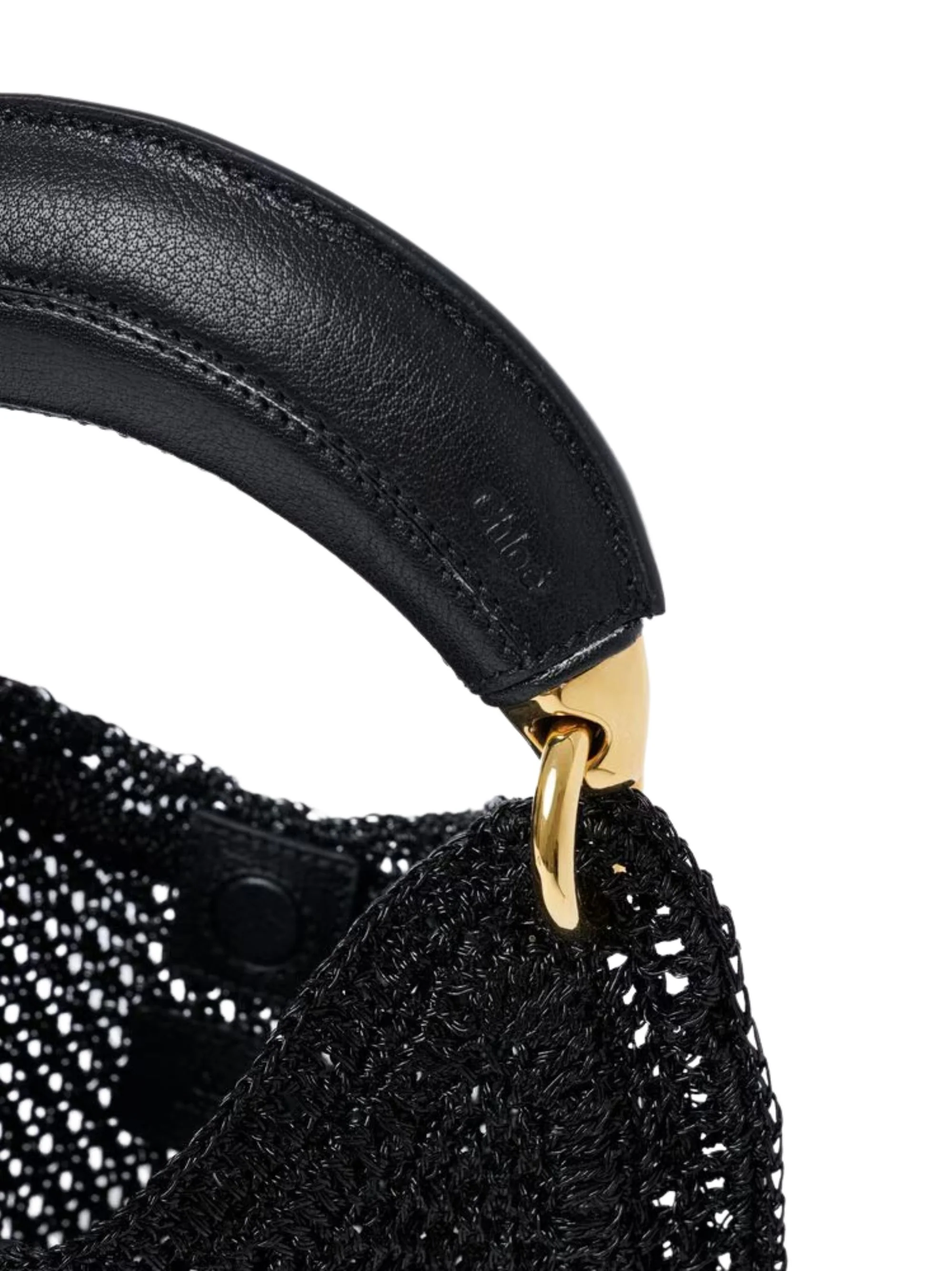 Chloé Chloè Summer Banana Mini Hobo Bag in Metallic Crochet - Image 5