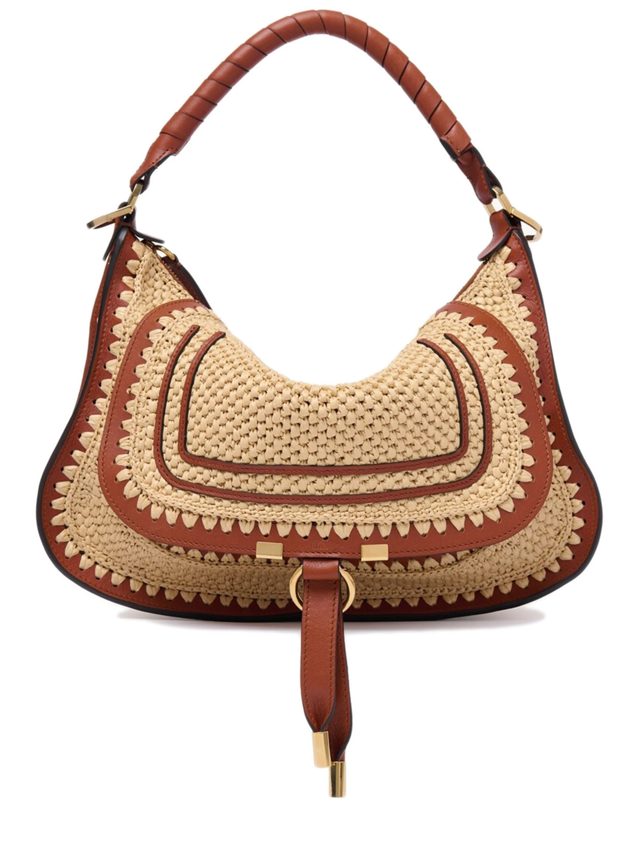 Chloé Chloè Summer Banana Mini Raffia Crossbody Bag