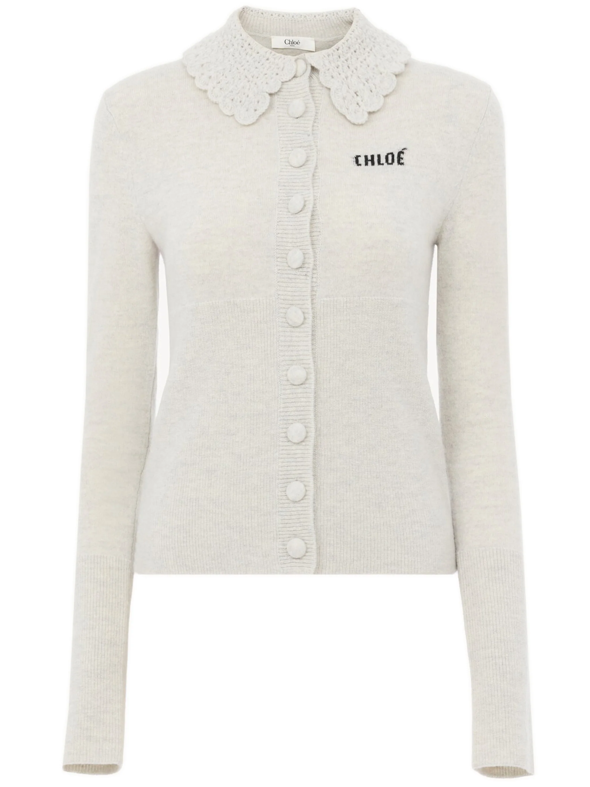CHLOÉ Fitted Logo Cardigan in a Wool Knit - Image 2