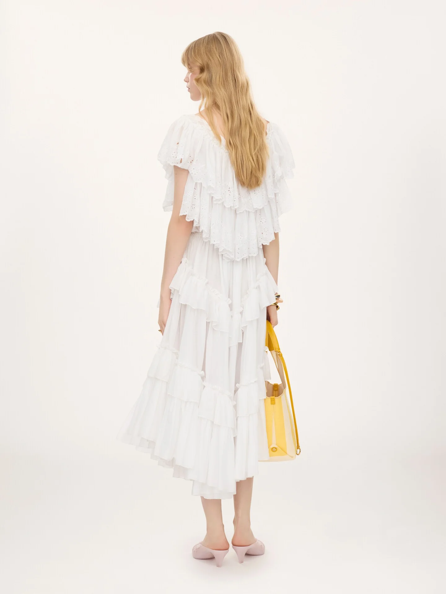 Chloé Fluid Tiered Mini Skirt with Drawstring Waist - Size 38 - Image 4