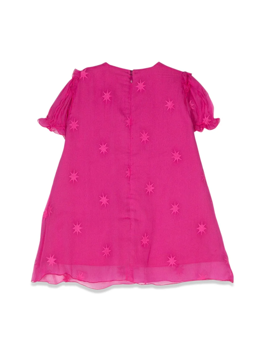 CHLOÉ Girls Silk Cape-Sleeve Dress - Image 2
