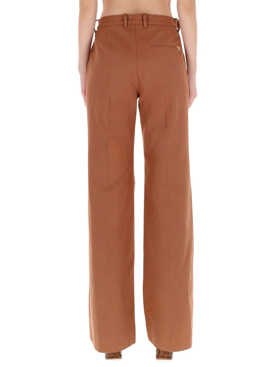 CHLOÉ High-rise Cotton Canvas Flared Pants - Image 4