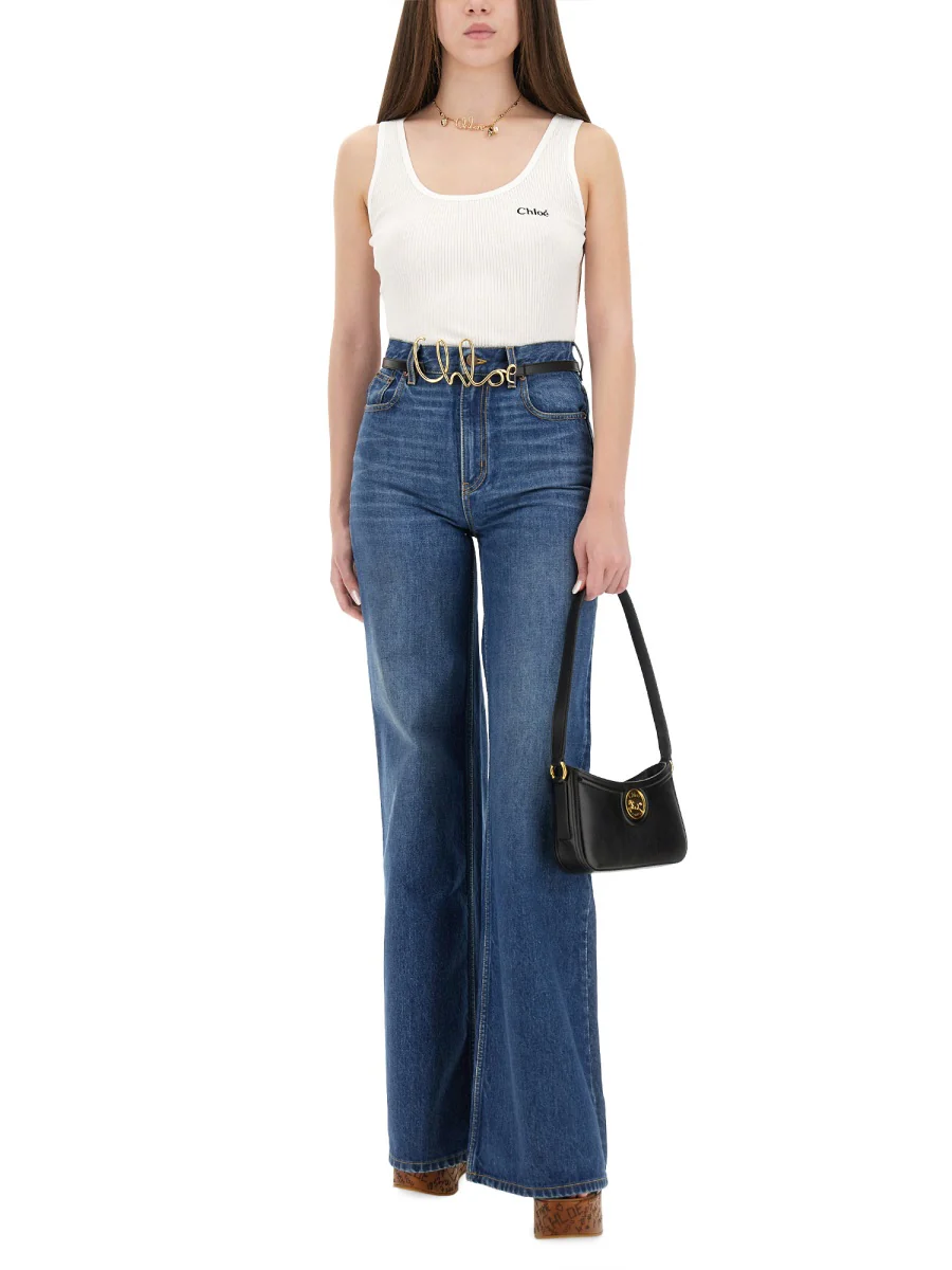 CHLOÉ High-rise Flare Jeans in Denim - Image 4