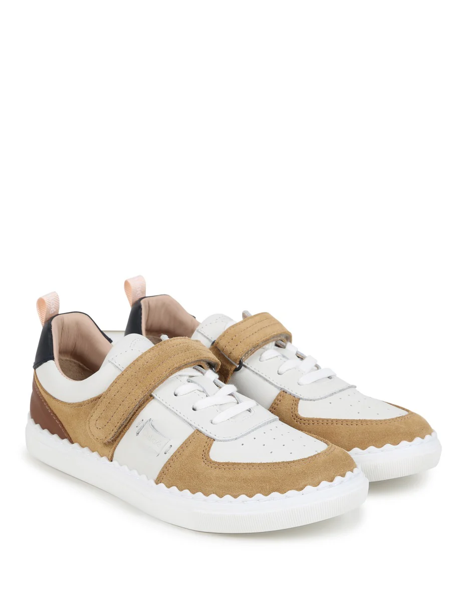 CHLOÉ Kids Touch-Strap Sneakers - Image 2