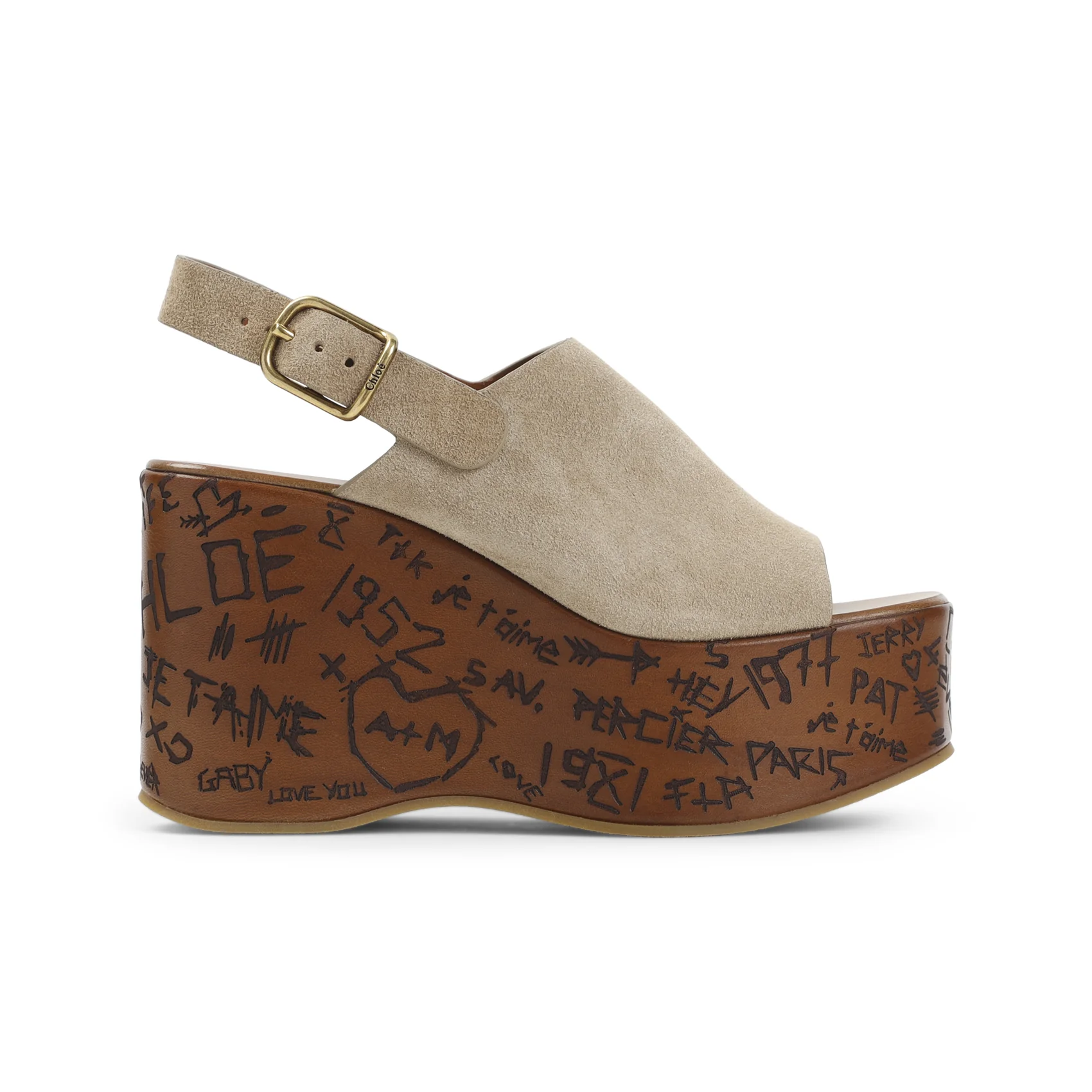 Chloe Maxime Wedges Sandals - 8cm Heel Height - Image 4