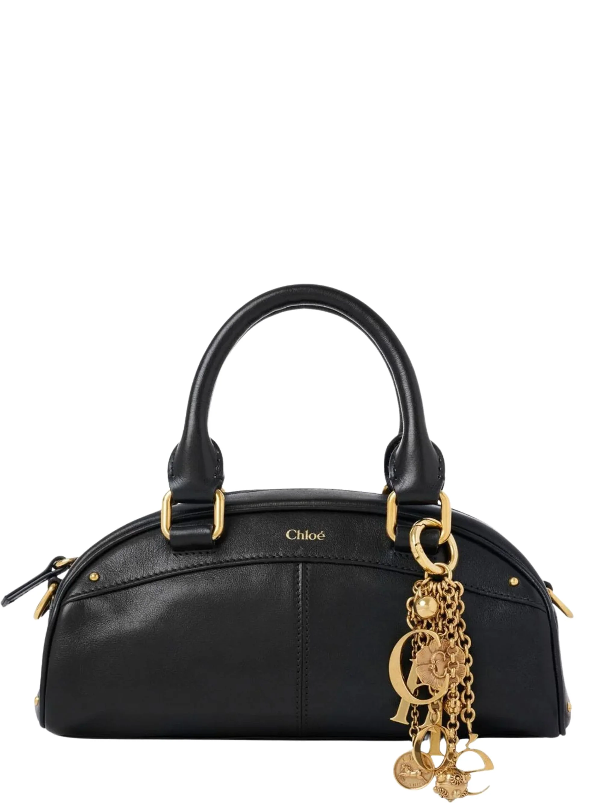 Chloé Mini Bowling Handbag with Gold Hardware