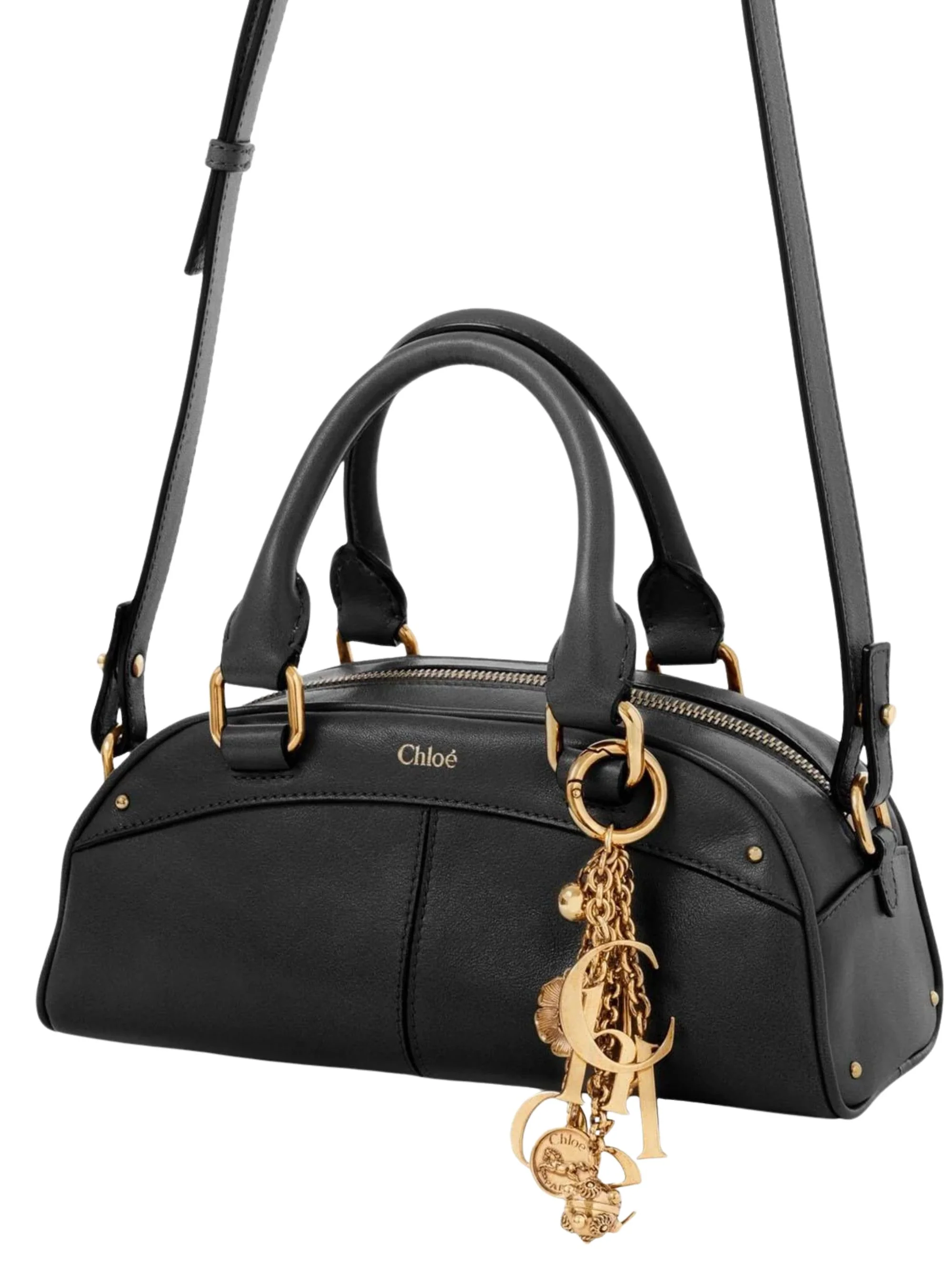 Chloé Mini Bowling Handbag with Gold Hardware - Image 2