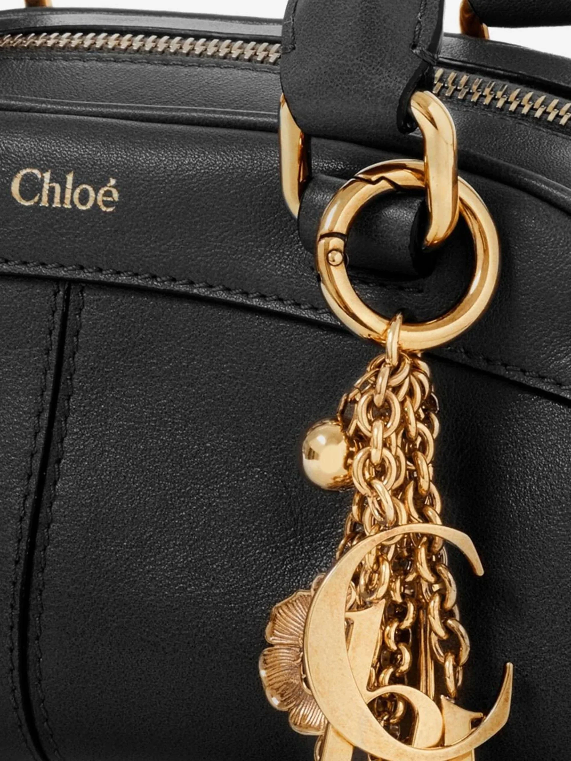 Chloé Mini Bowling Handbag with Gold Hardware - Image 4