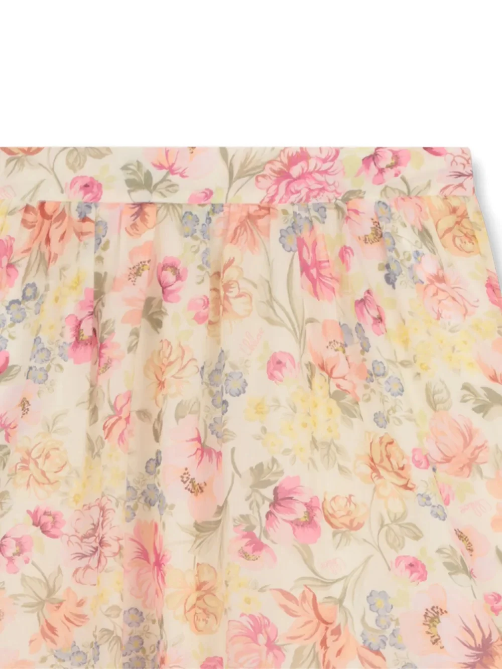 Chloé Mini Ruffled Skirt with Ethnic Waist - All-over Print - Image 3