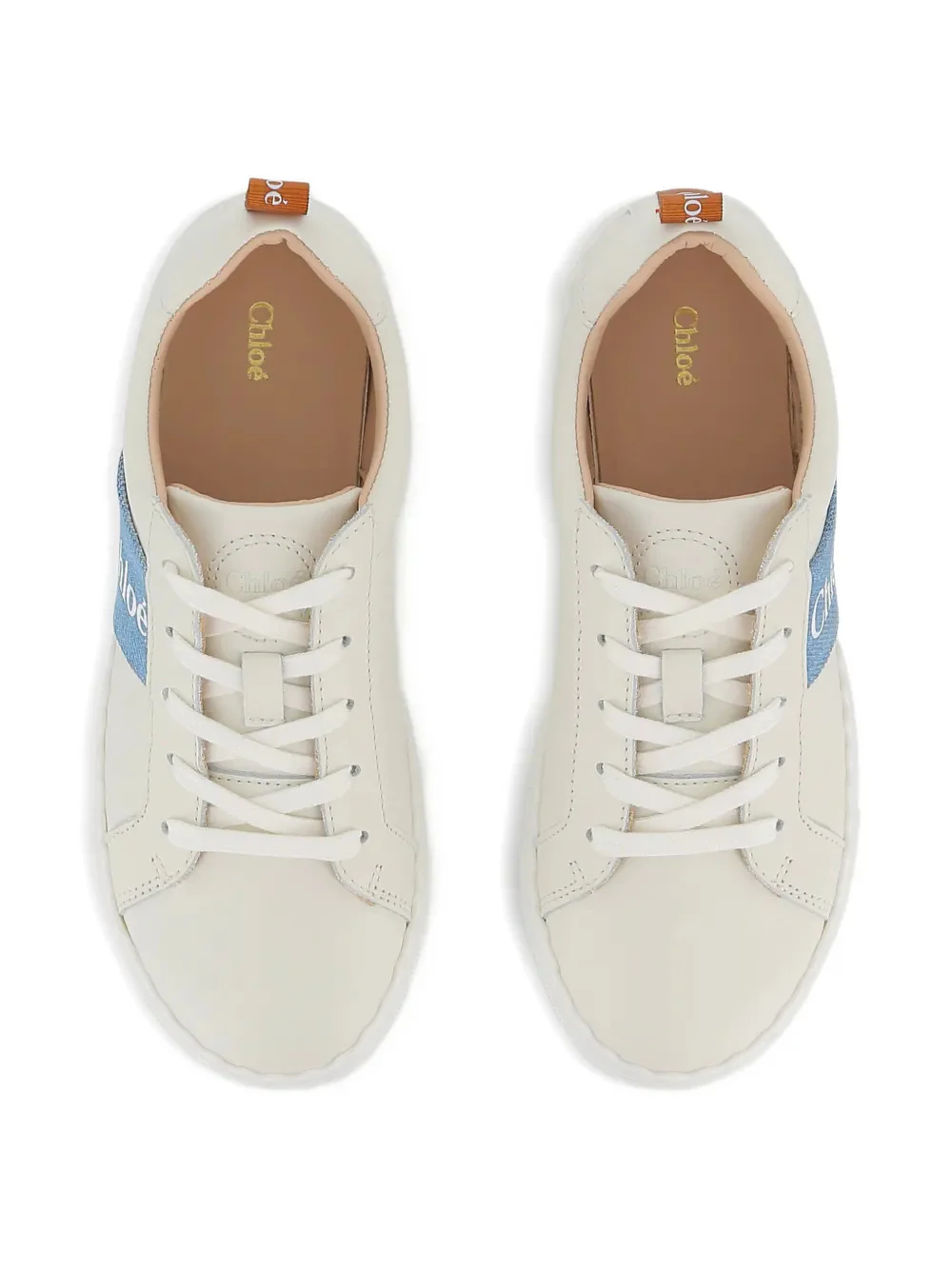 Chloé Mini Scalloped Sneakers with Contrasting Bands - Image 4