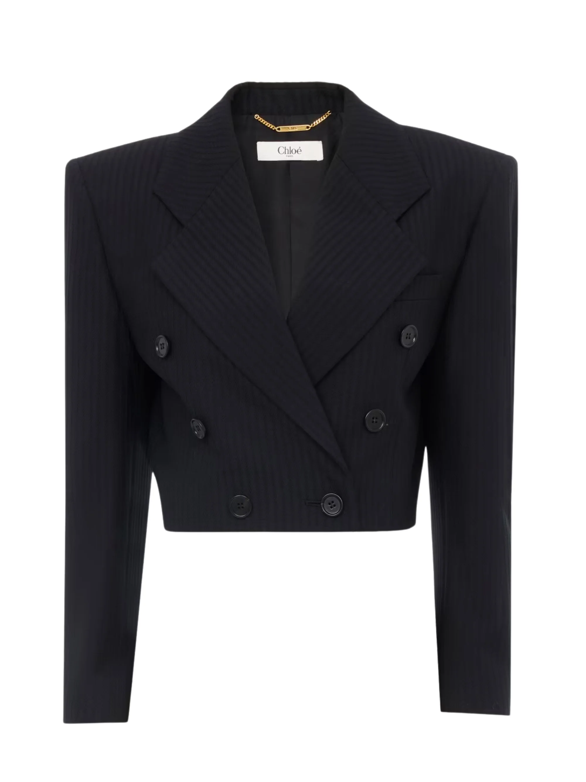 Chloé Mini Tailored Dancer Jacket with Decorative Chest Pocket