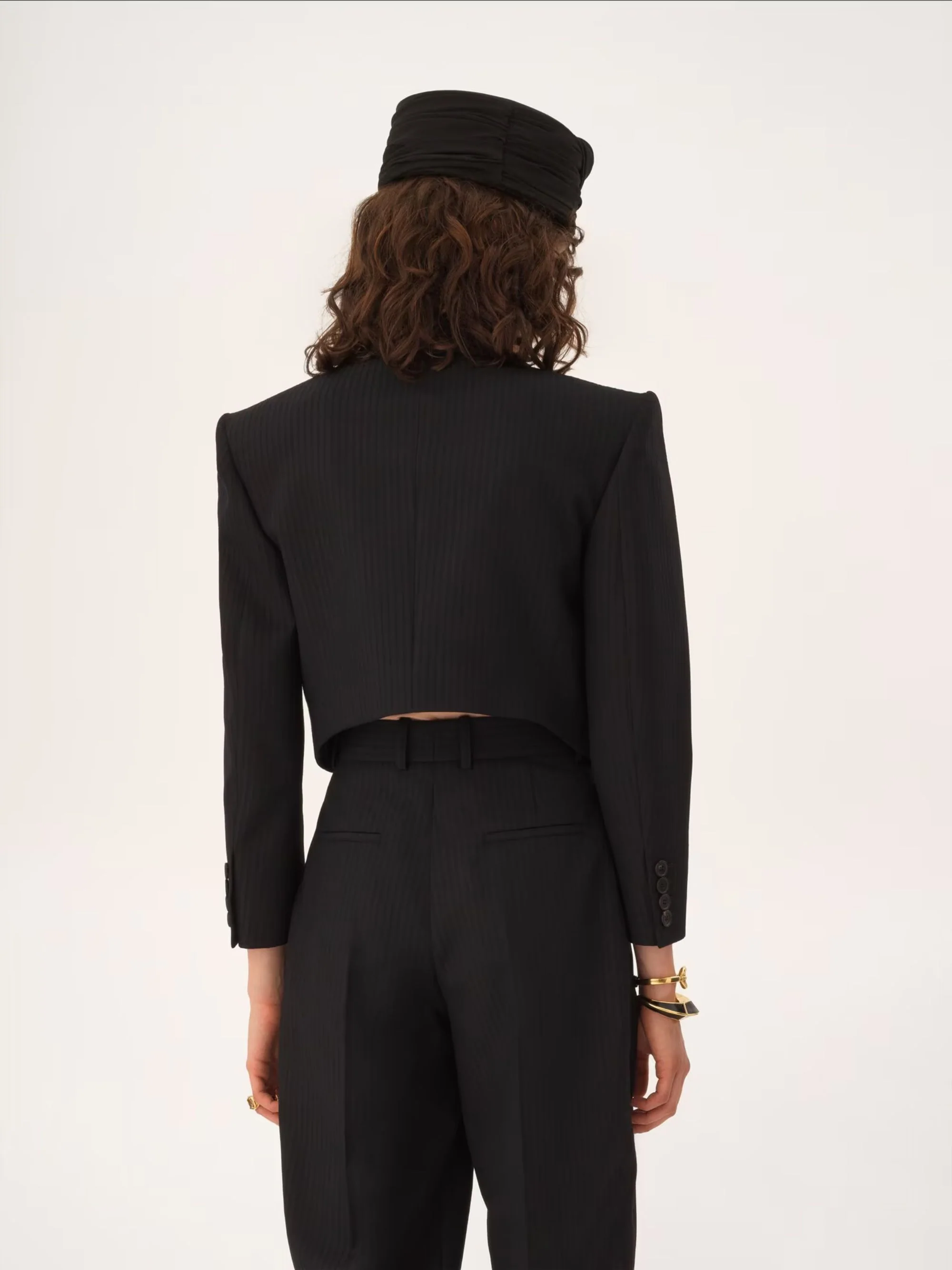 Chloé Mini Tailored Dancer Jacket with Decorative Chest Pocket - Image 3