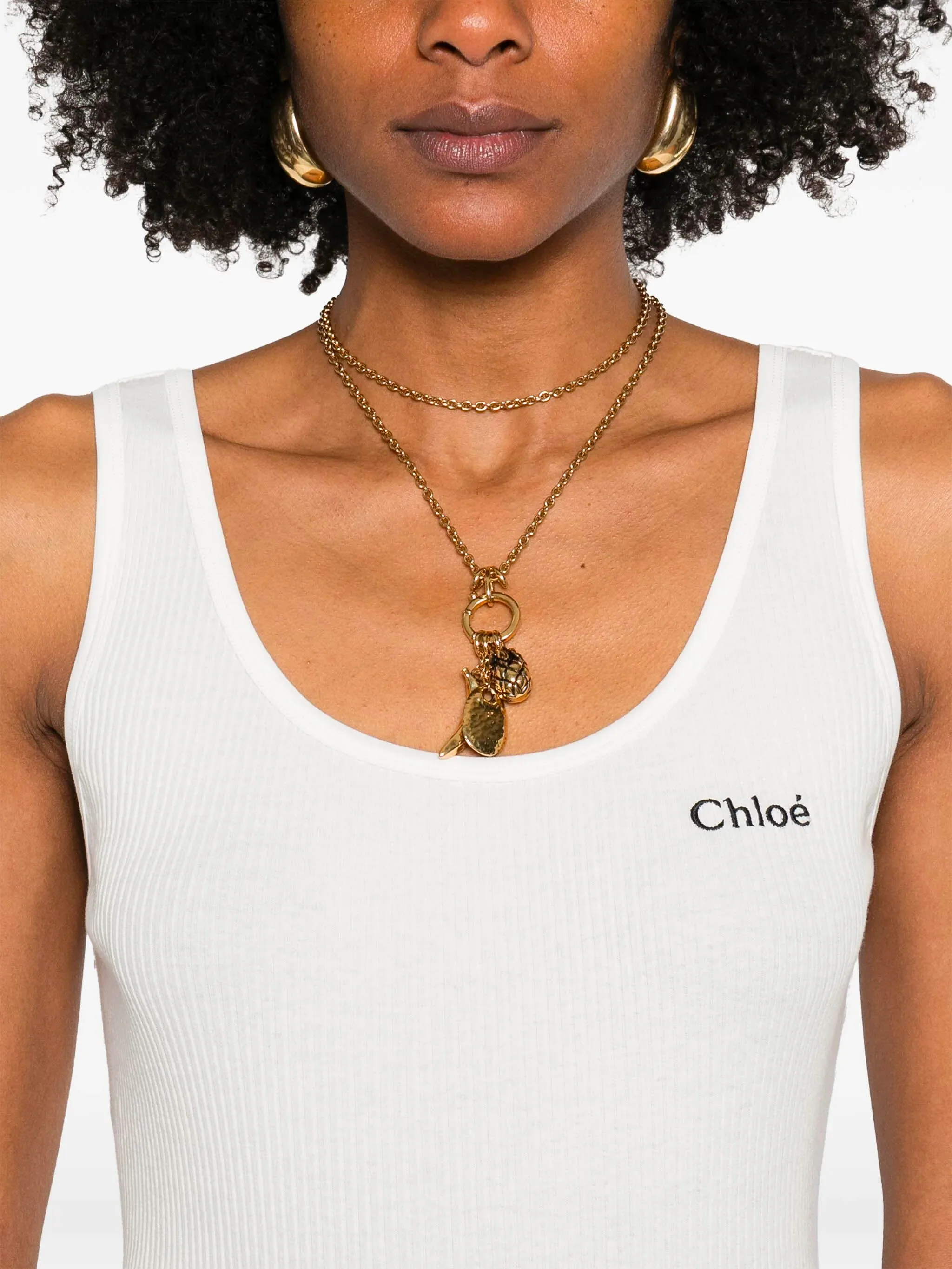Chloé Rib Knit Top with Contrasting Embroidered Logo - Sample Size S - Image 5