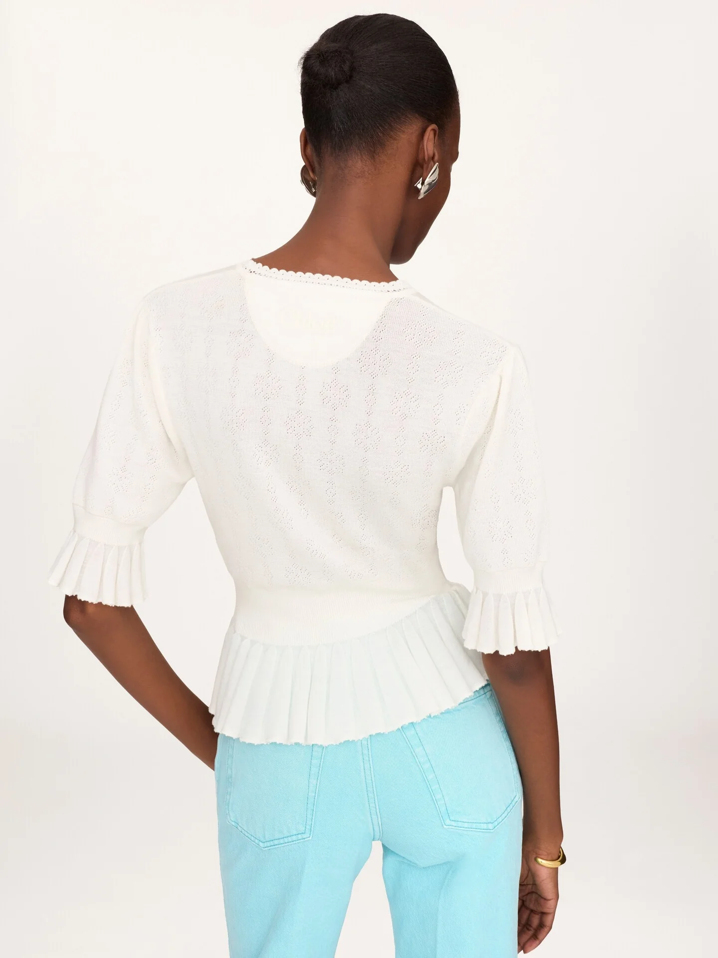 Chloé Ruffled Hem Knit Sweater - Size S - Image 5