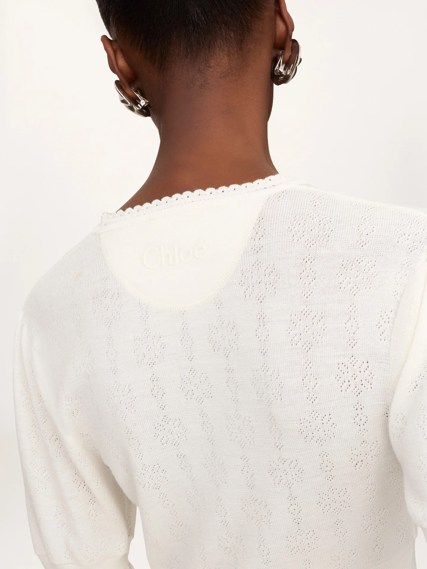 Chloé Ruffled Hem Knit Sweater - Size S - Image 7