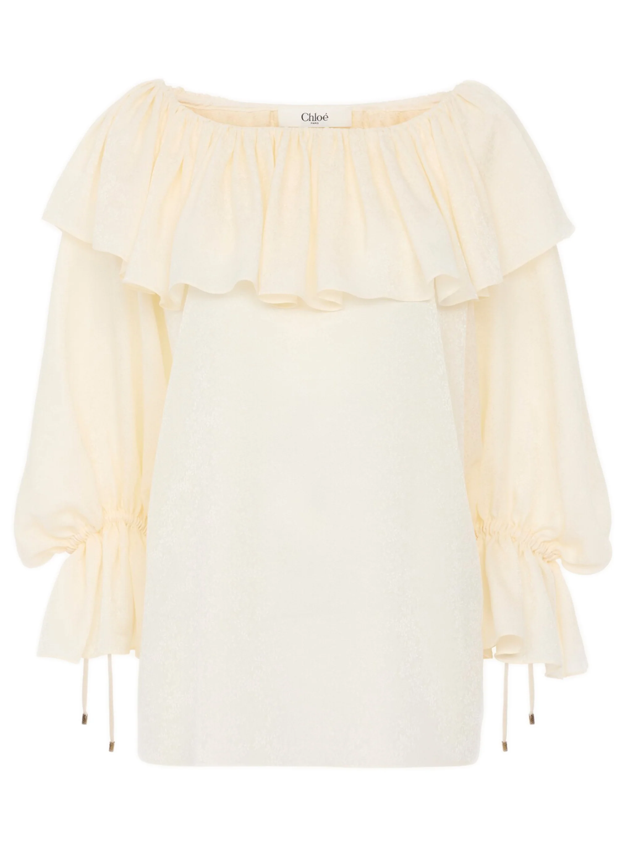 Chloé Silk Ruffled Top Size 36
