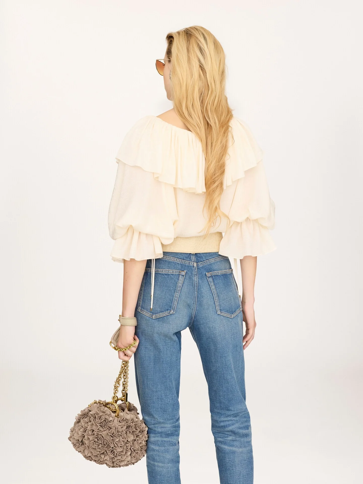 Chloé Silk Ruffled Top Size 36 - Image 5