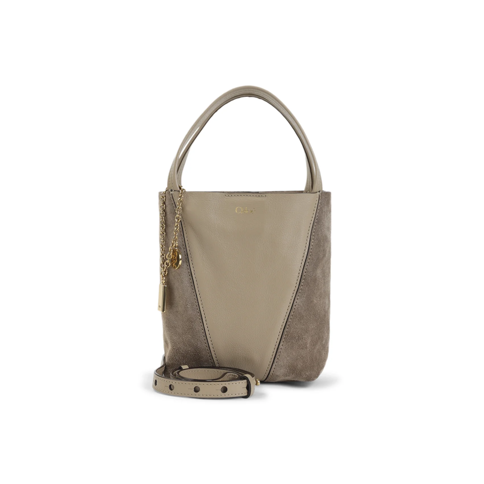 Chloe Spin Panelled Small Tote Bag - Image 2