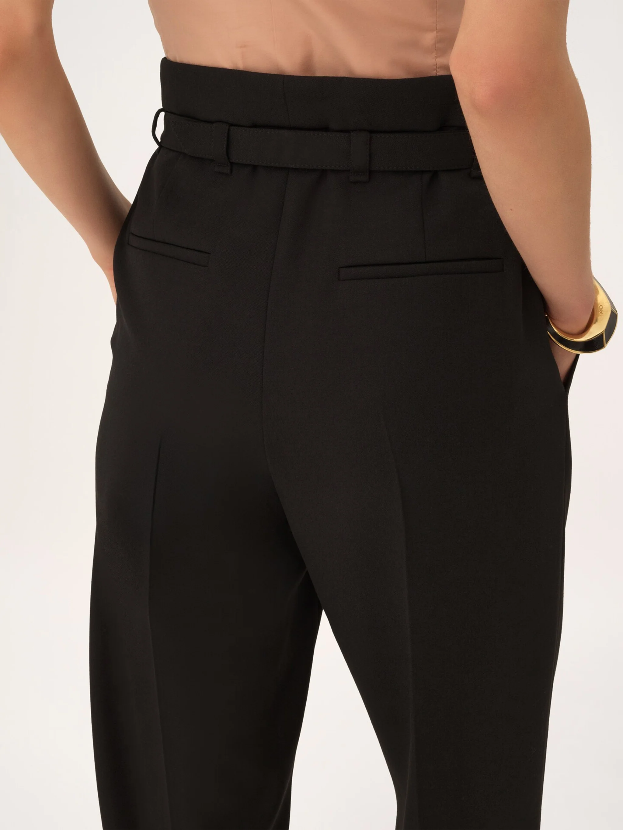Chloé Tailored Trousers Size 36 with Unique Closure Design - Image 6