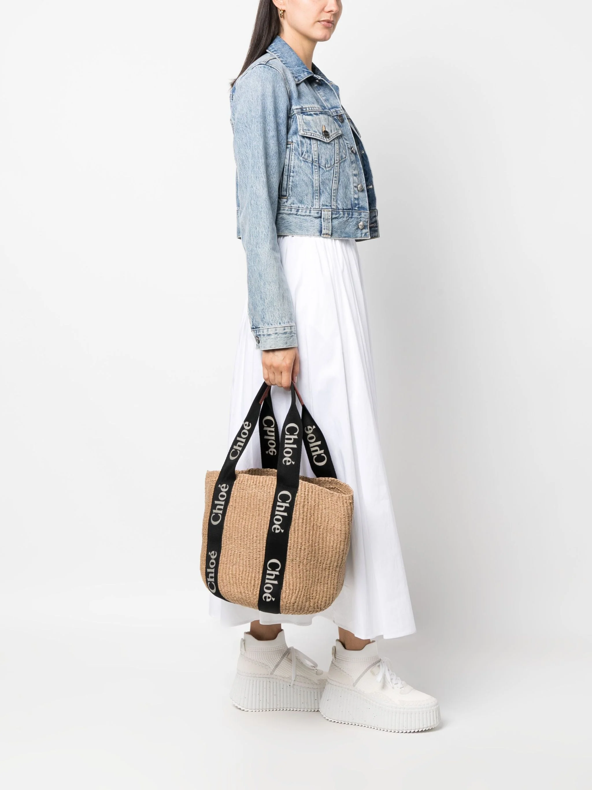 Chloé TheRGE Logo-Strap Mini Tote Handbag - Image 2