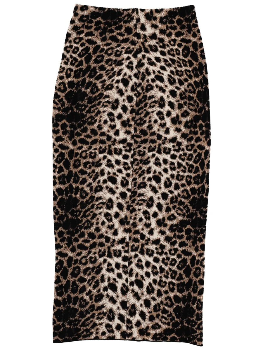 Circus Hotel Animalier Jacquard Midi Skirt for Women - Image 2