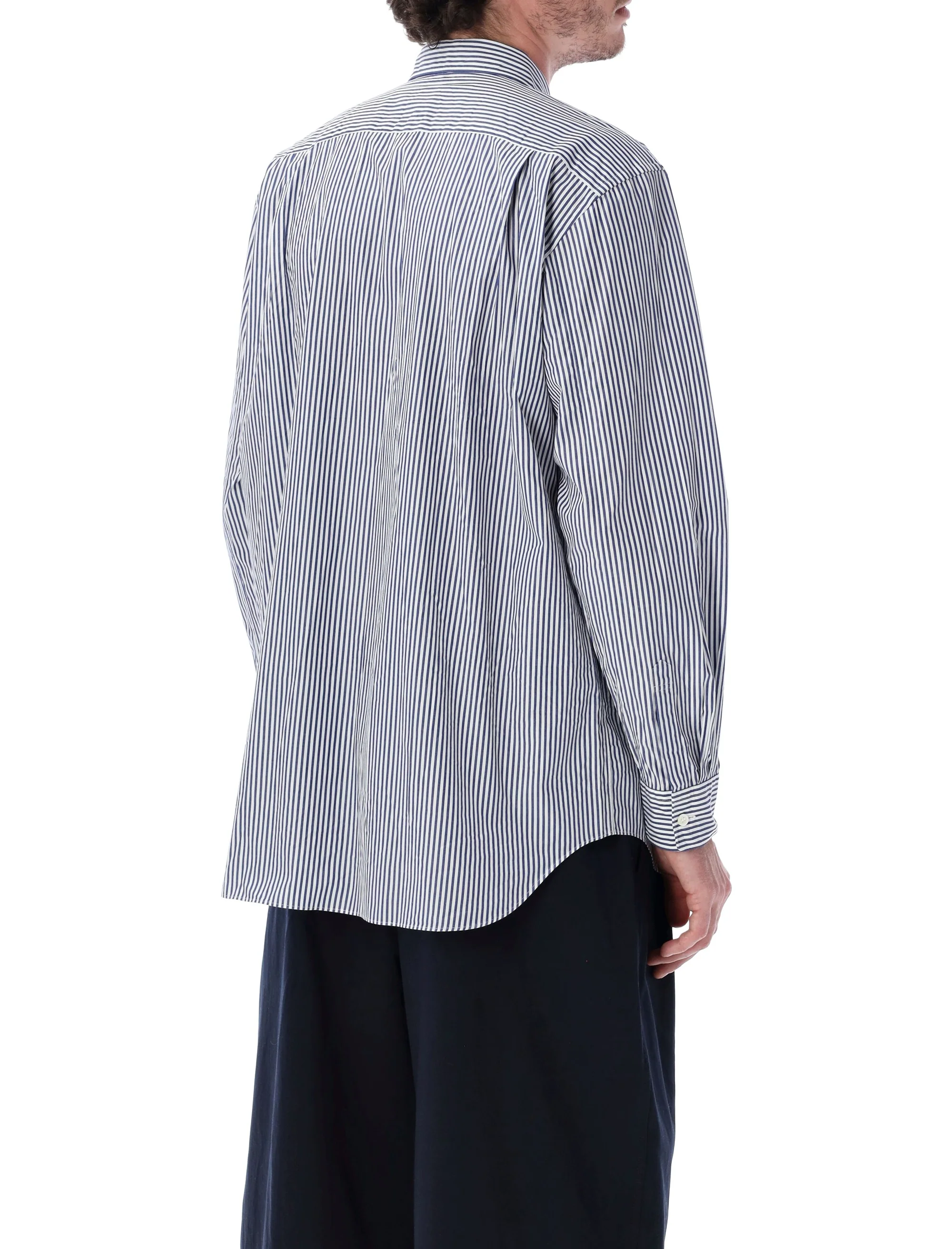 Comme Des Garcons Play Refined Vertical Striped Cotton Shirt - Size L - Image 2