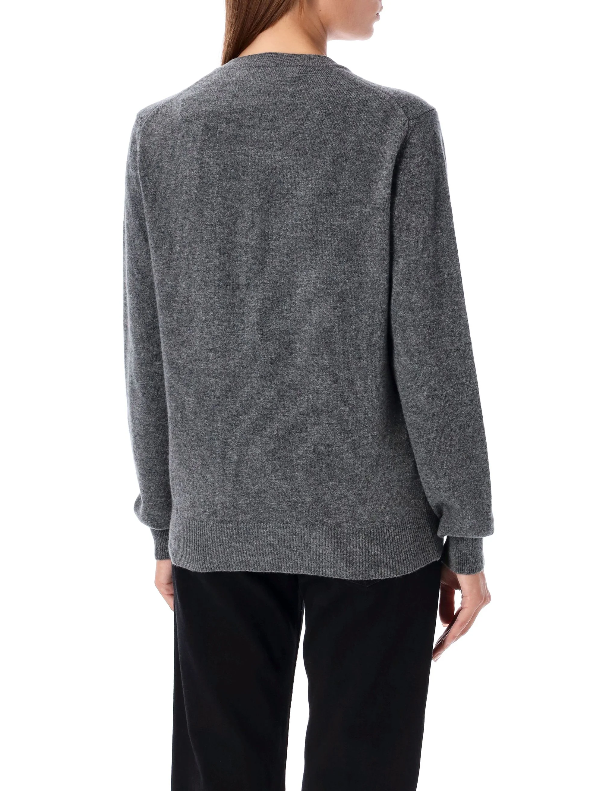 Comme Des Garcons Play Unisex Wool Cardigan with Iconic Heart Logo - Size S - Image 2