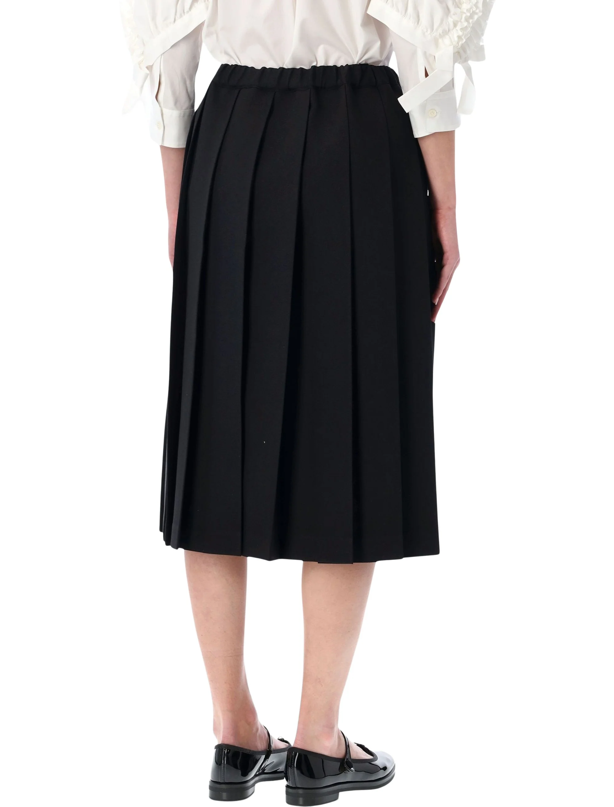 Comme des Garcons Pleated Midi Skirt - Image 2