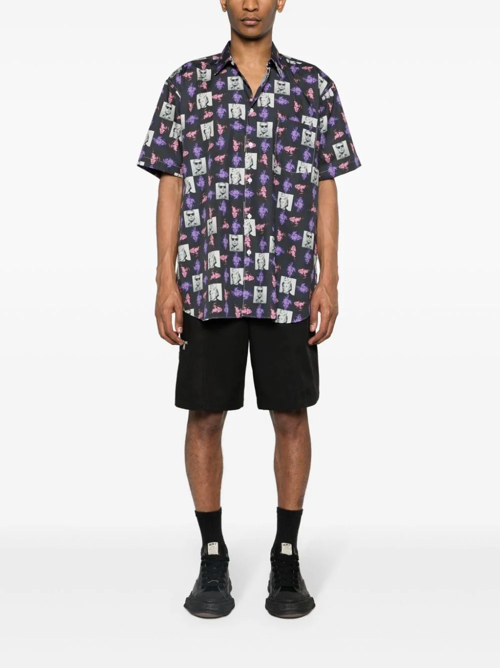 Comme Des Garçons Shirt Modern Print Short Sleeve Shirt for Men - Image 3