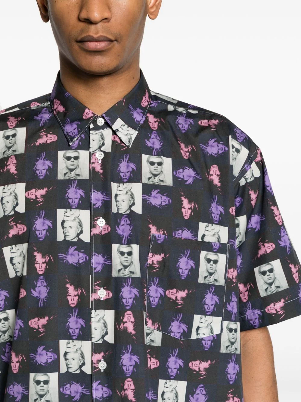 Comme Des Garçons Shirt Modern Print Short Sleeve Shirt for Men - Image 5