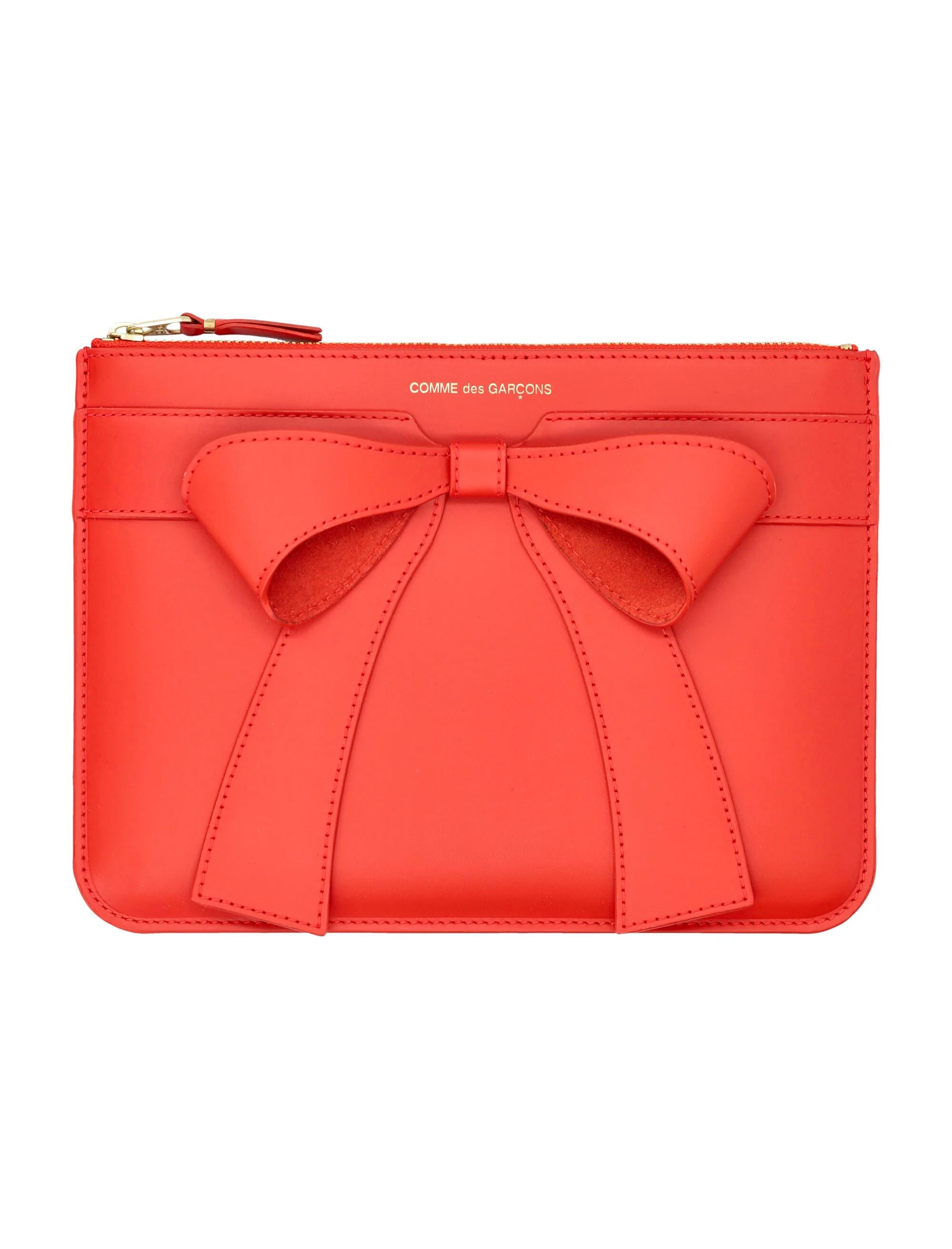 COMME DES GARCONS WALLET Big Bow Leather Pouch
