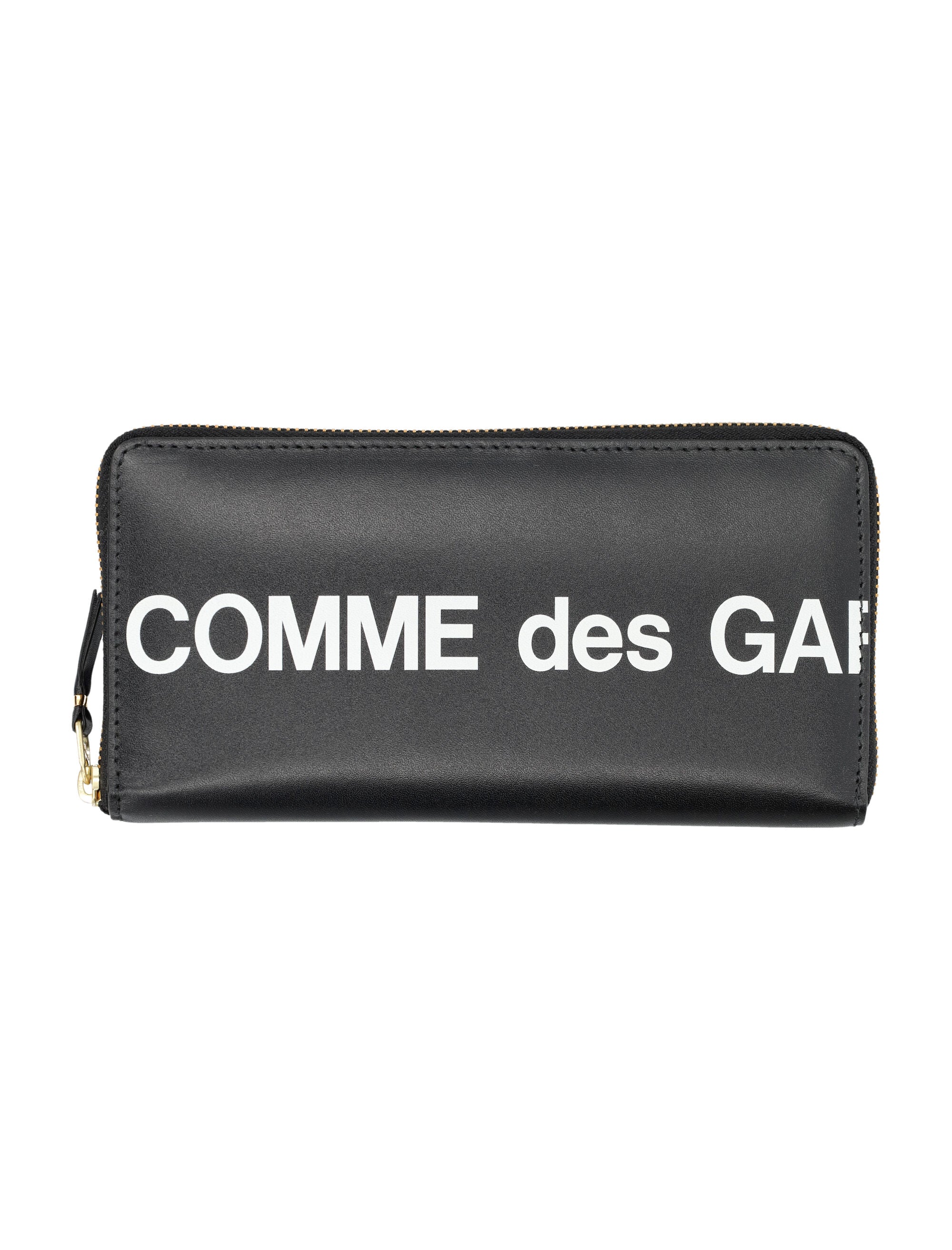 Comme Des Garcons Wallet Leather Logo Horizontal All-Around Zip Wallet (10.5 x 20 cm)