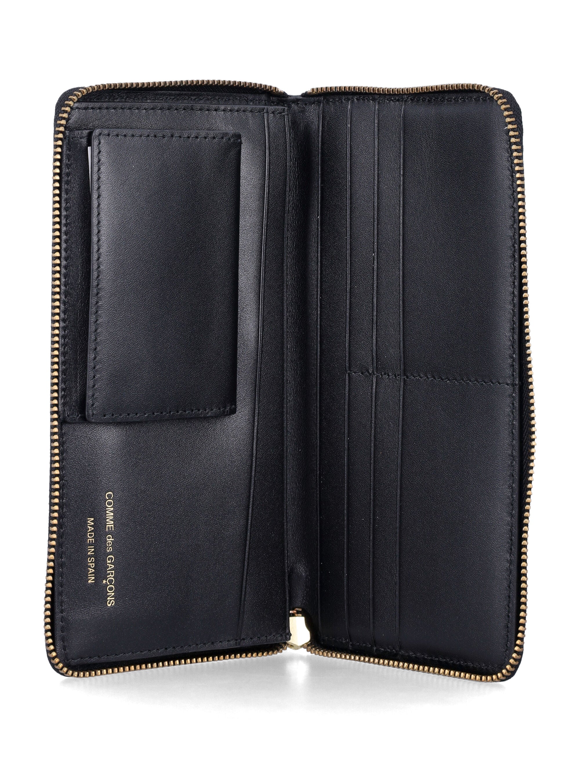 Comme Des Garcons Wallet Leather Logo Horizontal All-Around Zip Wallet (10.5 x 20 cm) - Image 5