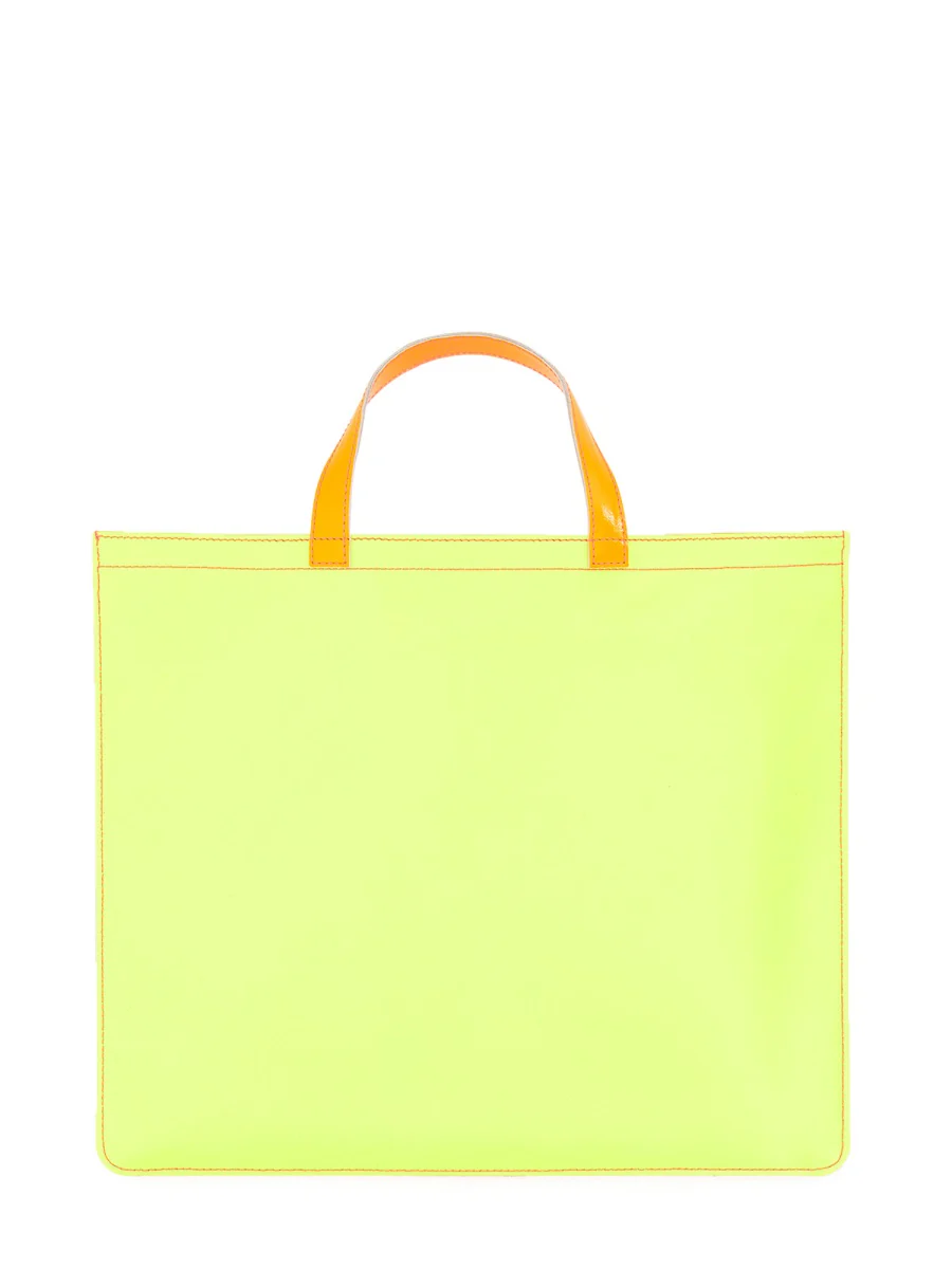 COMME DES GARCONS WALLET Leather Super Fluo Tote Bag