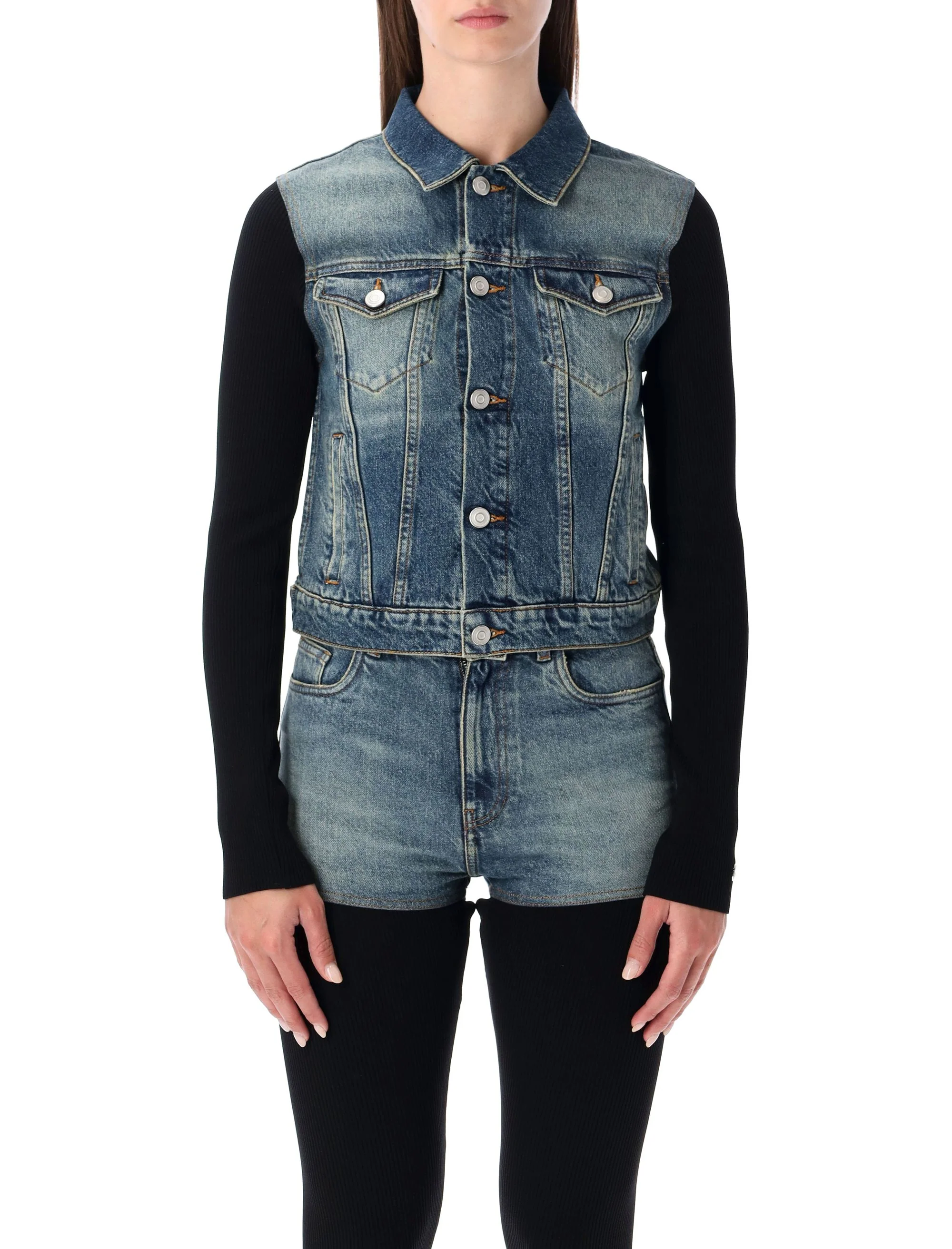 Coperni Hybrid Denim-knit Jacket