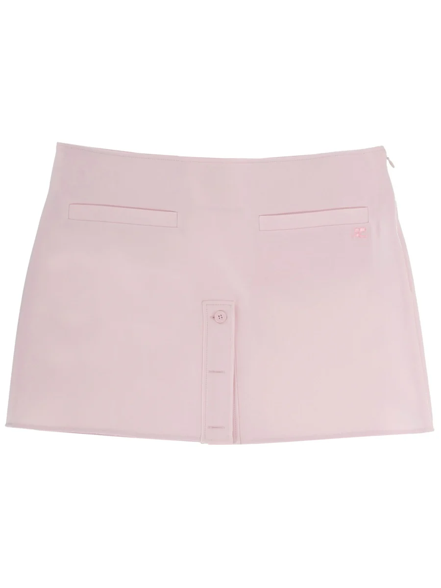 COURREGES Buttoned Mini Skirt
