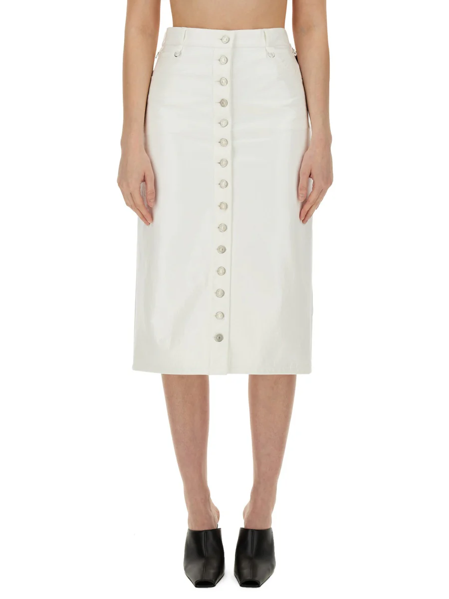 COURREGES Buttoned Mini Skirt