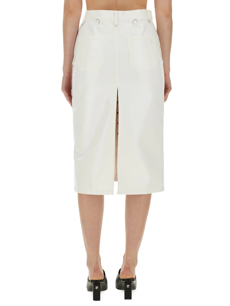 COURREGES Buttoned Mini Skirt - Image 3