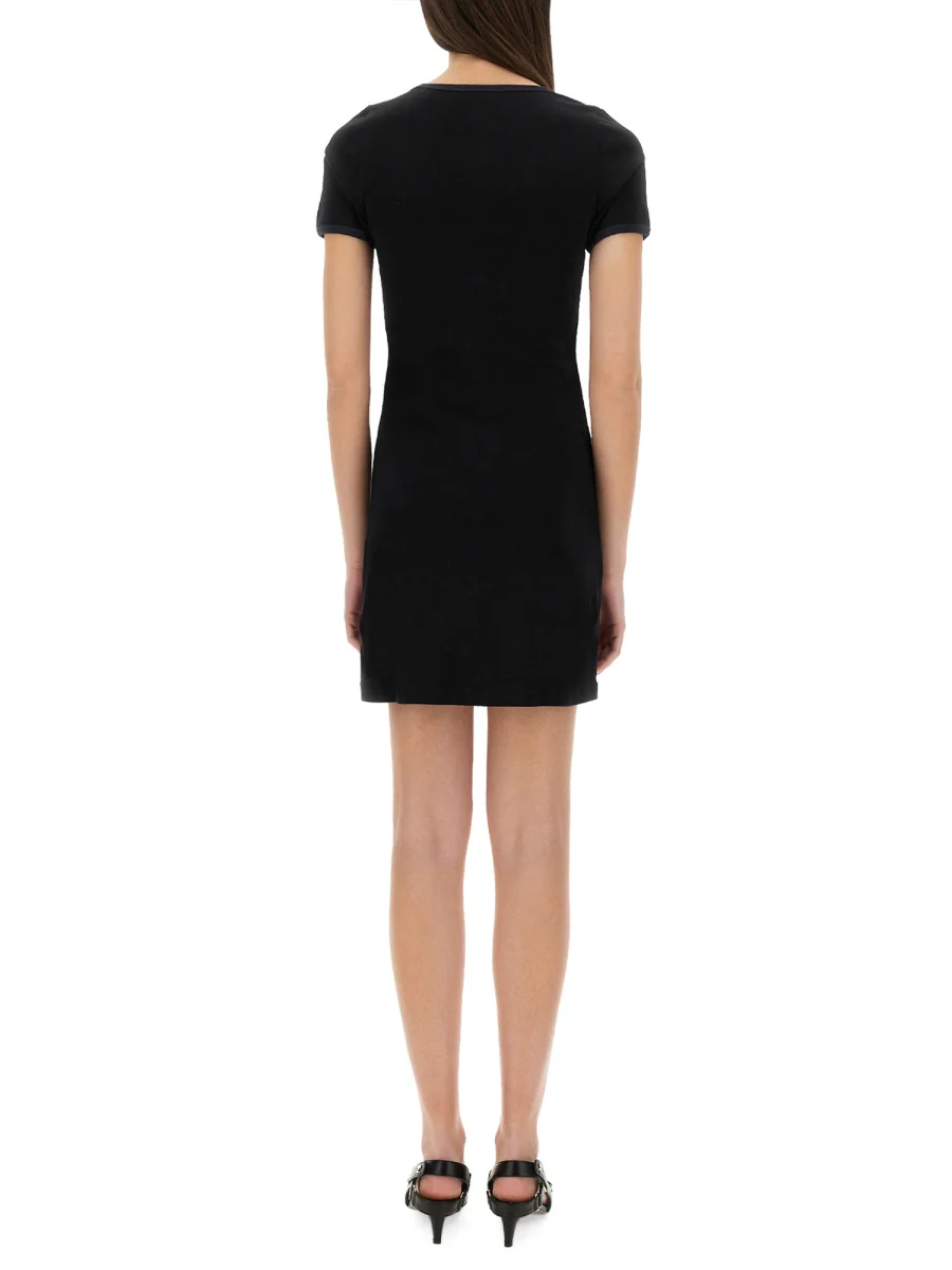 COURREGES Cotton Short Sleeves Mini Dress - Image 3